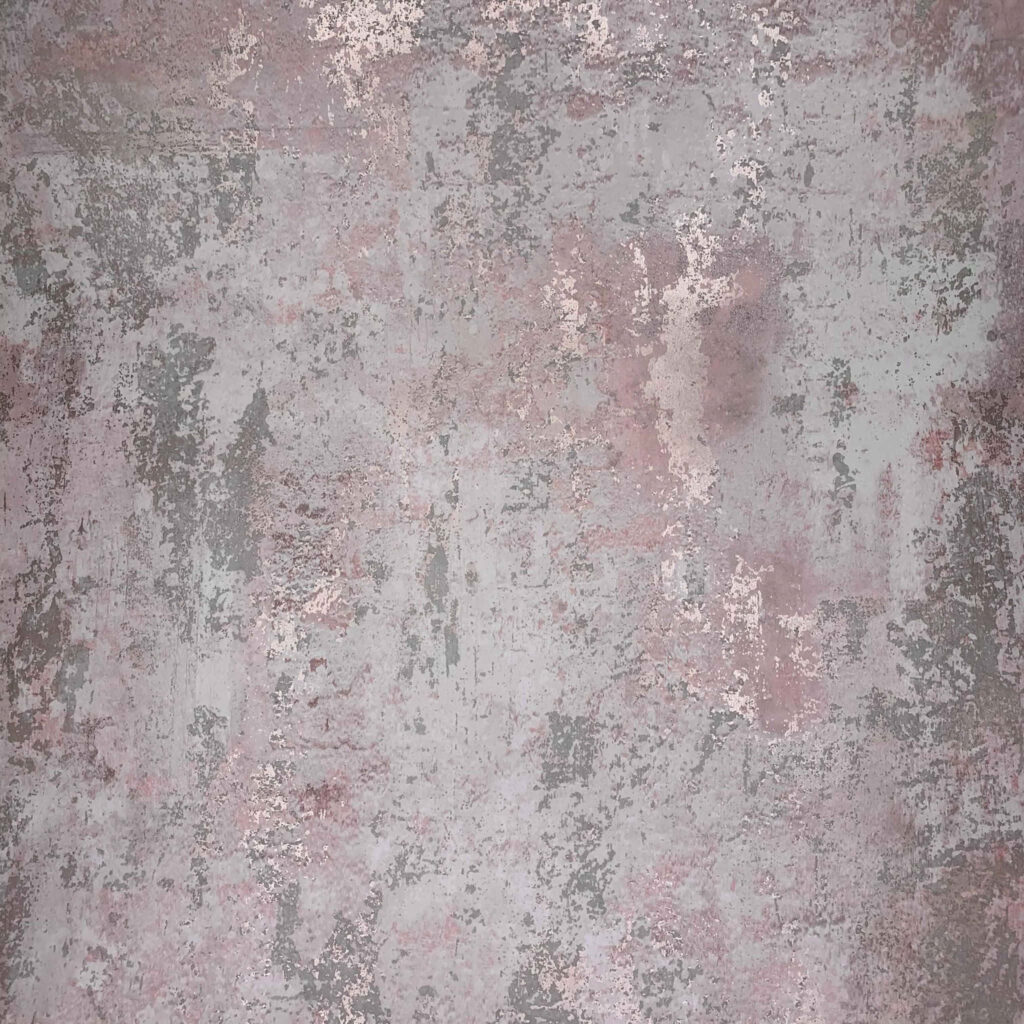 Rustic Exposed Steel Wall Wallpaper: Textured Grey & Earthy Tones