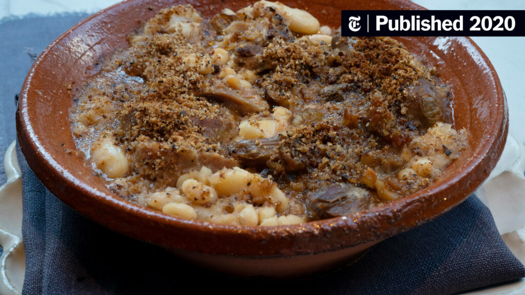 Rustic French Cassoulet: Hearty White Beans & Meat Close-Up Wallpaper