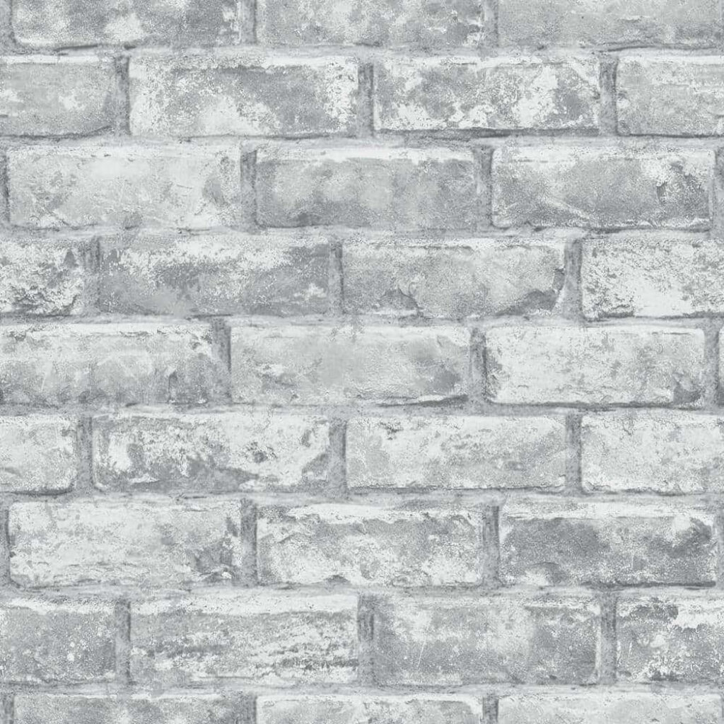 Rustic Gray Brick Wall Wallpaper Background - Textured Industrial Design