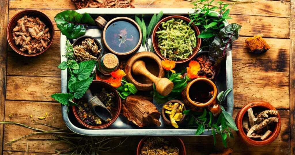 Rustic Herbs & Spices: Vibrant Wallpaper Background for Earthy Aesthetic