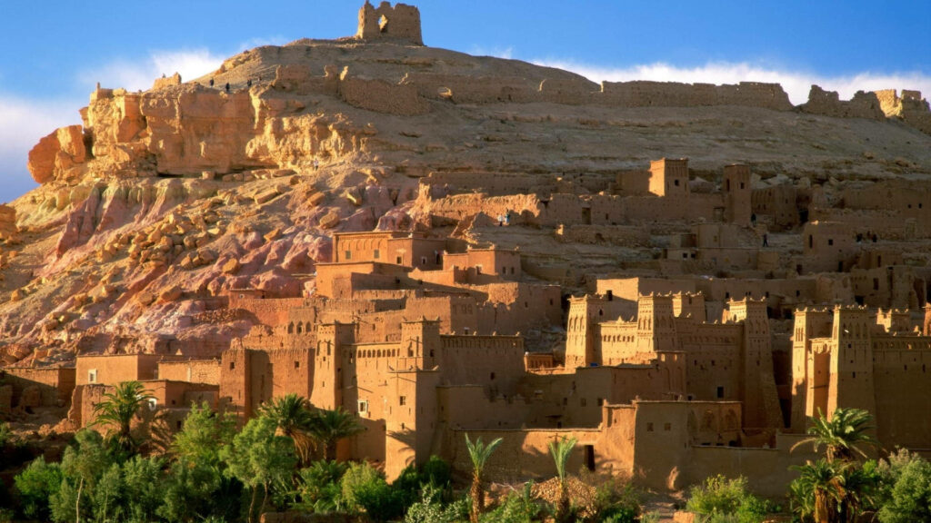 Rustic Moroccan Earth Clay Architecture Wallpaper Background