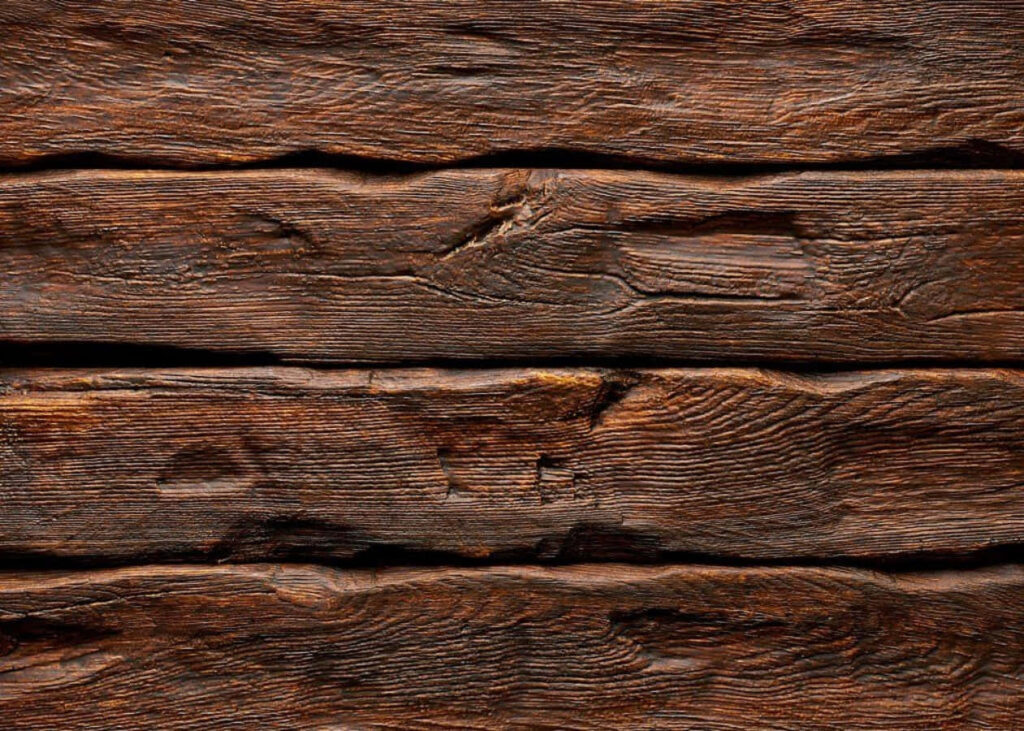 Rustic Natural Wood Wallpaper - Warm, Deep Brown Tones & Textures