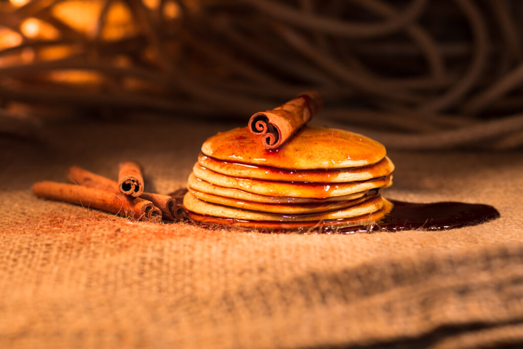 Rustic Pancake Stack with Syrup & Cinnamon – Beautiful Wallpaper