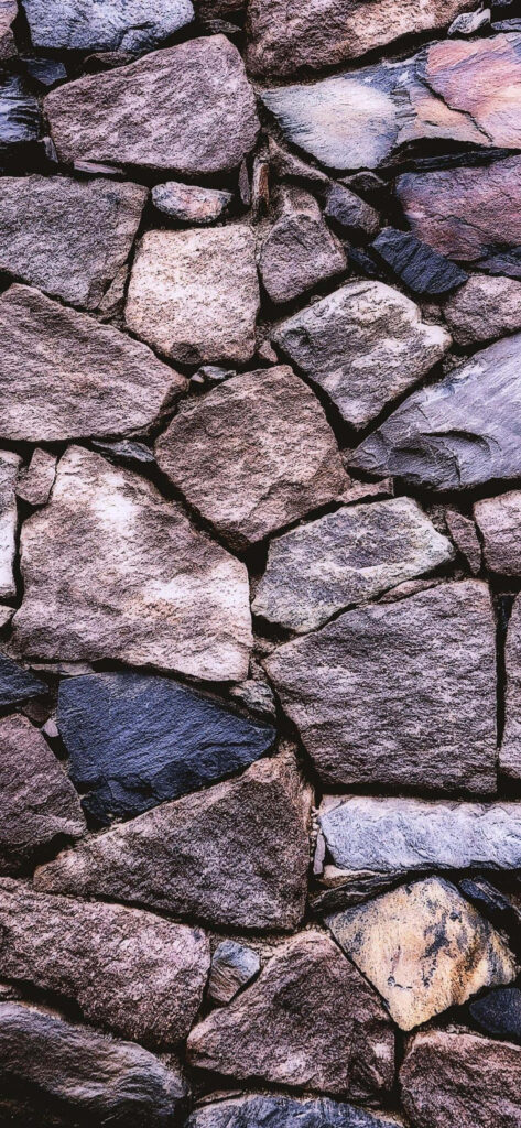 Rustic Stone Wall Texture Wallpaper - Earthy Shades Background