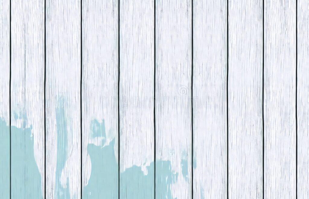 Rustic Wooden Panel Wallpaper with Faded Light Blue Vintage Background