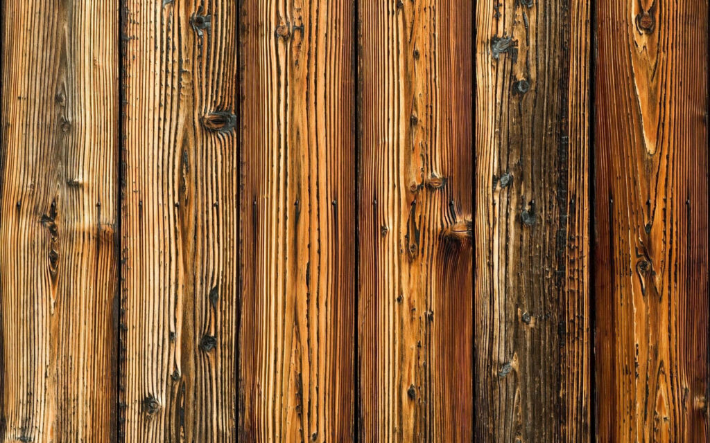 Rustic Wooden Wallpaper: Aged Vertical Planks with Texture and Charm