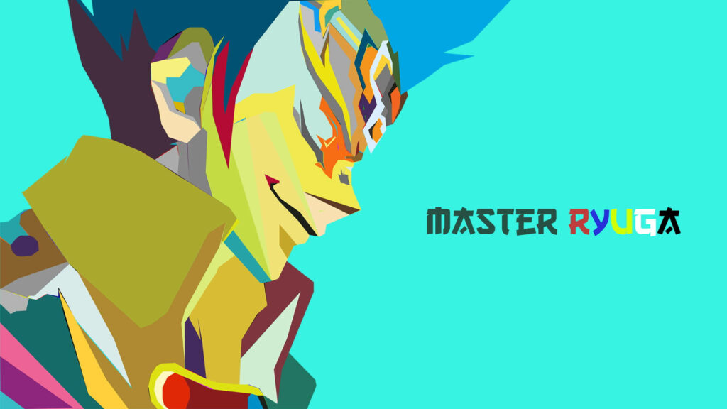 Powerful Vector Illustration: Ryuga from Beyblade Metal Masters in Action! Wallpaper