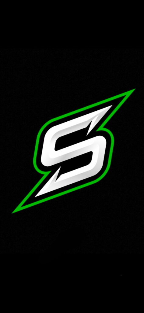 Sensational Green S: Captivating Gaming Logo for High-Definition Phone Wallpaper