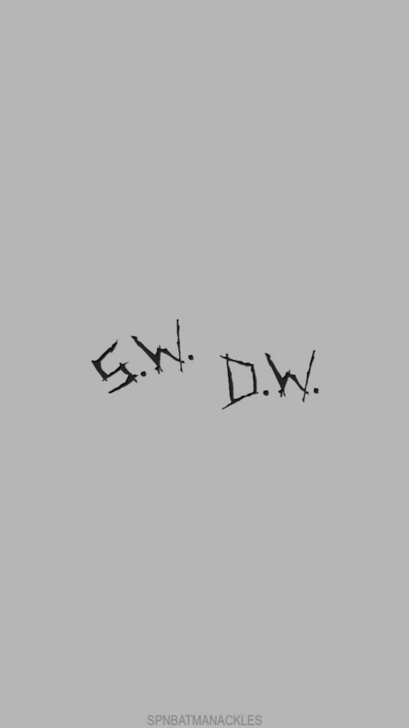 Stylized S.W. D.W. Wallpaper: Minimalist Gray Background Design