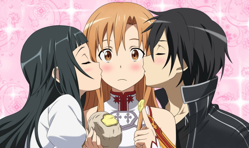 Soul Bound Together: Sword Art Online's Asuna, Kirito, and Yui in Stunning HD Wallpaper