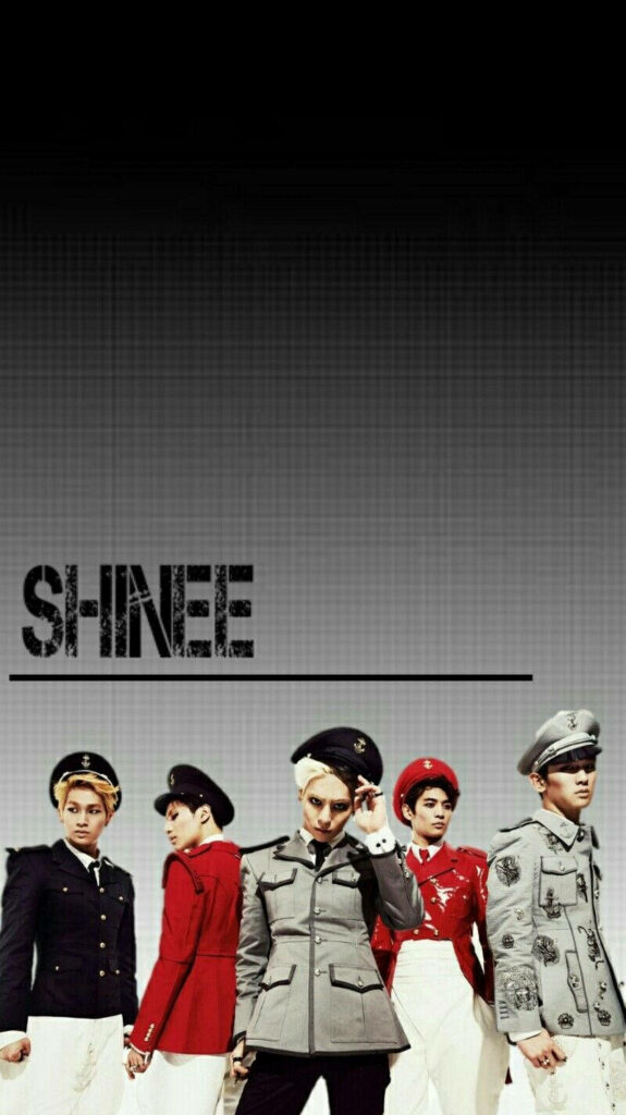 SHINee Everybody Era Wallpaper: Iconic K-POP Military Style Background