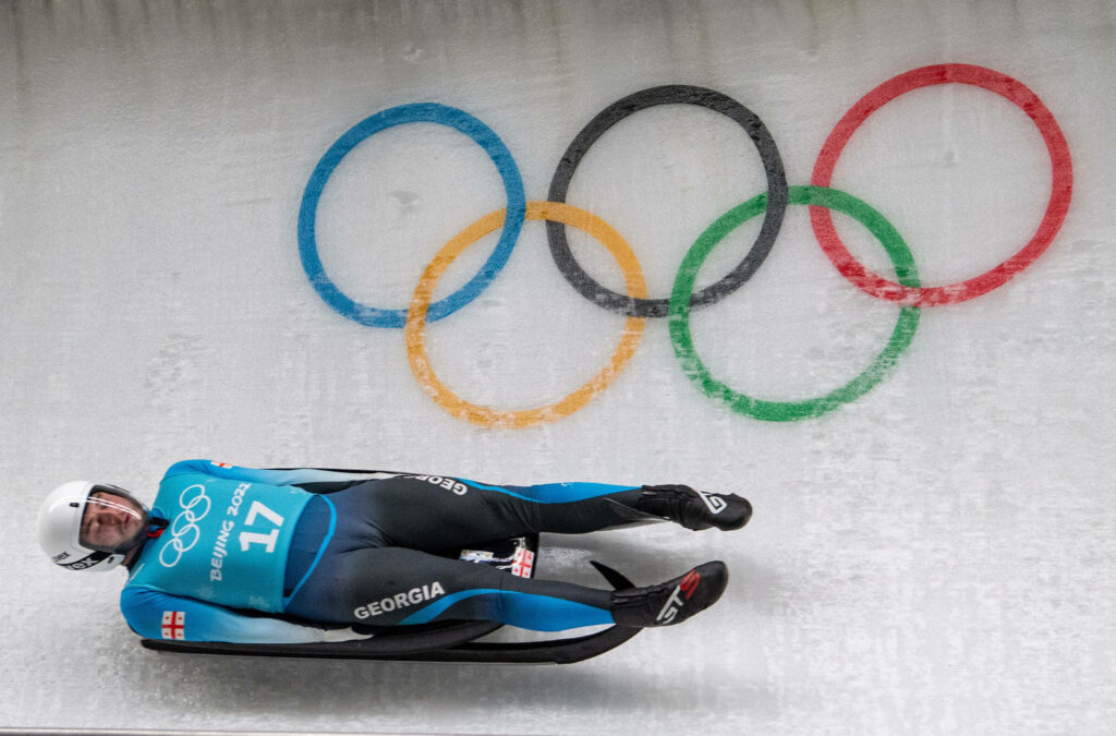 Georgia Luge Team Wallpaper: Sabah Kumaritashvili in Action