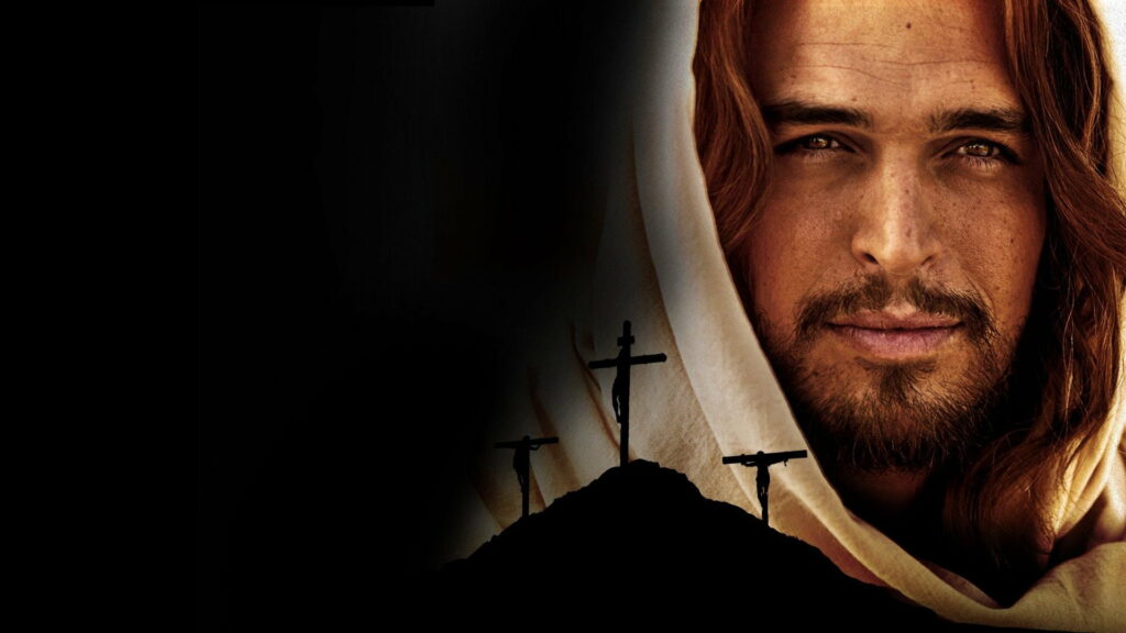 Sacred Presence: Resplendent Cross and Jesus Christ in HD Wallpaper