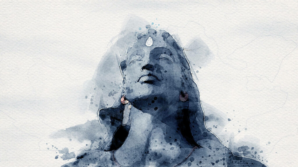 Mystical Depiction: Shiv Shankar's Divine Persona Graces the Canvas Wallpaper