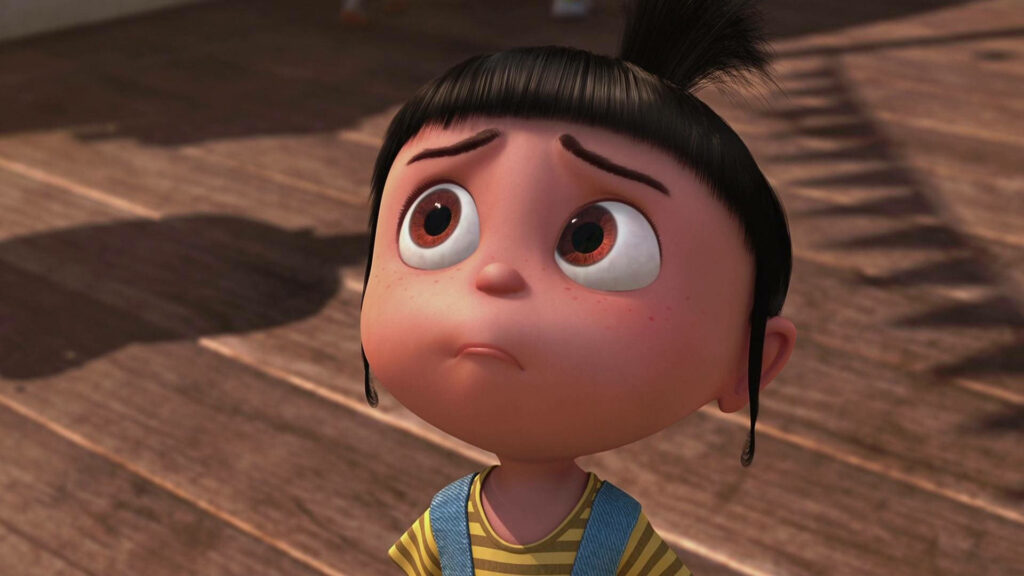 Emotional Agnes from Despicable Me - Heartfelt Wallpaper Background