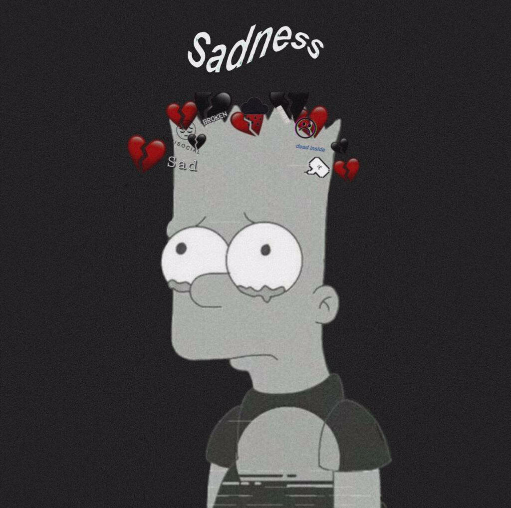 Melancholic Bart Grayscale Wallpaper: Heartbroken Visuals & Mood