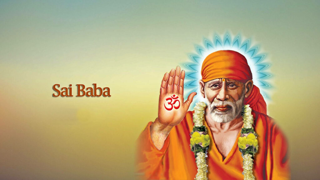 Sai Baba's Divine Aura: An Epic 4K Fanfiction Wallpaper
