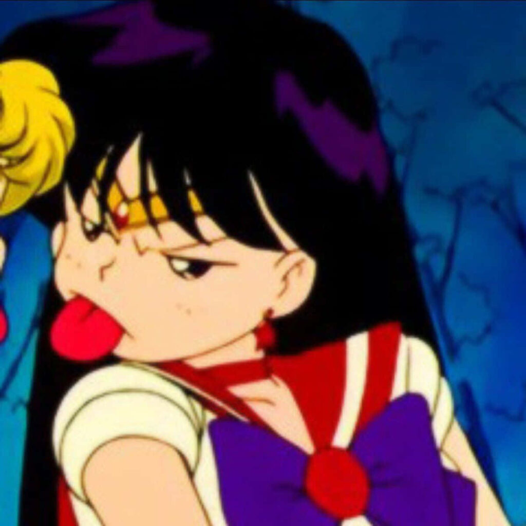 Vibrant Sailor Mars Wallpaper: Playful Anime Profile Picture