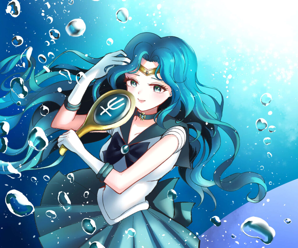 Sailor Neptune Wallpaper: Aesthetic Underwater Design & Vibrant Blues