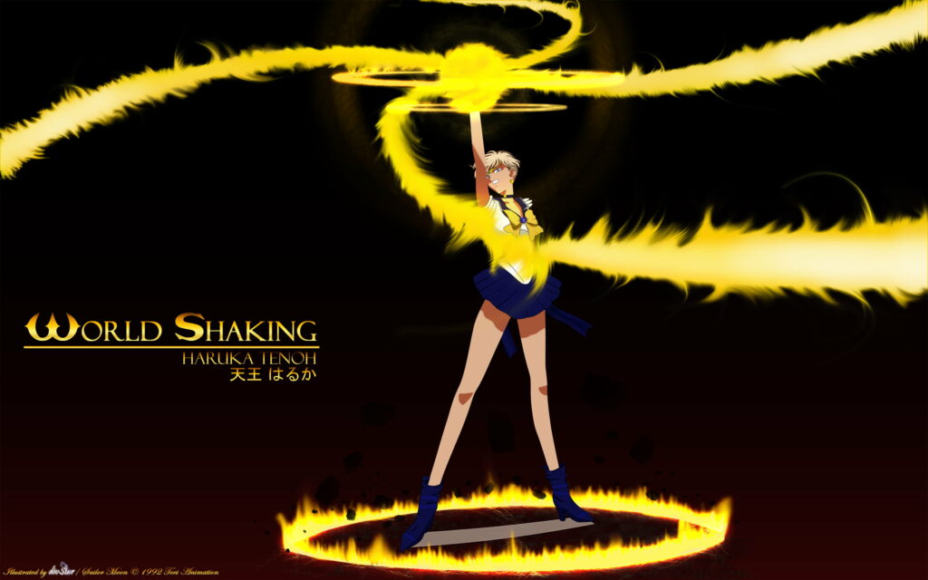 The Daring Sailor Uranus: A Stellar Anime Manga Wallpaper
