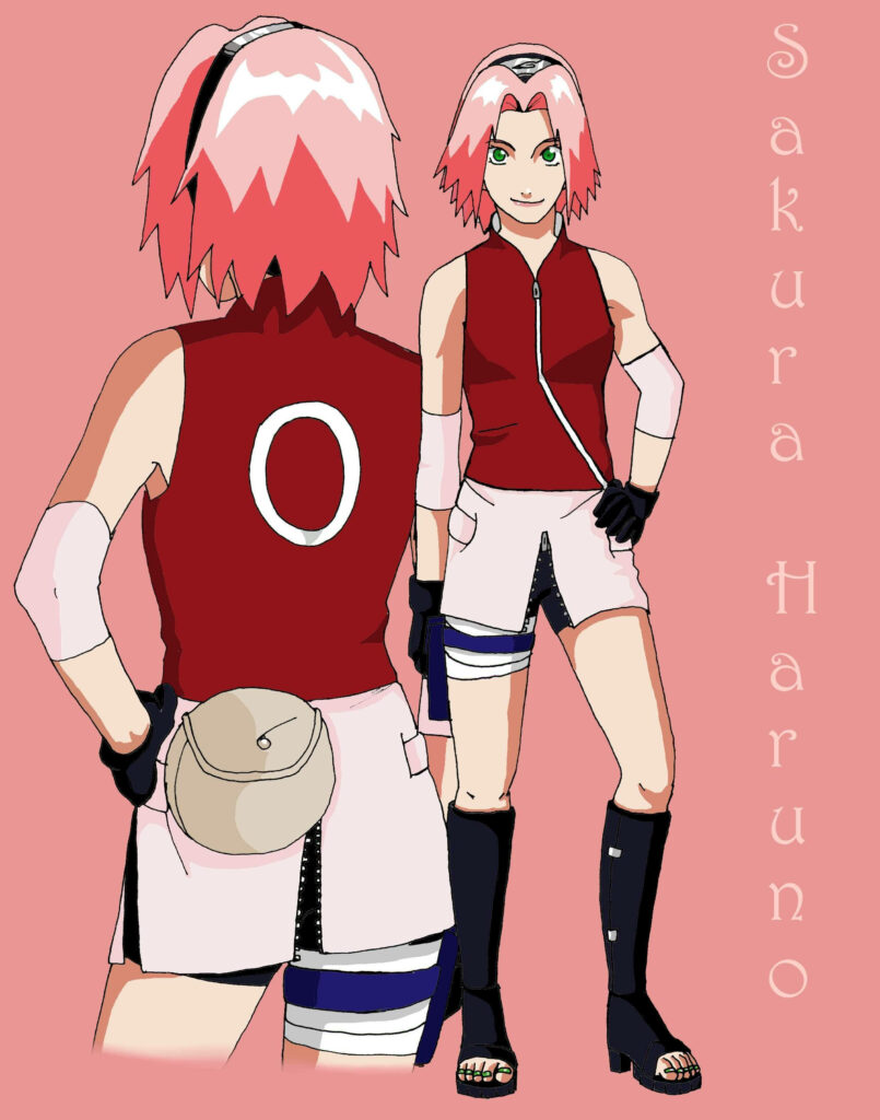Sakura Haruno Wallpaper: Cute Anime Design with Pink Aesthetics