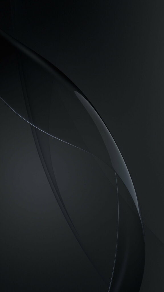 Abstract sleek flowing curves on dark charcoal and black minimalist digital wallpaper background