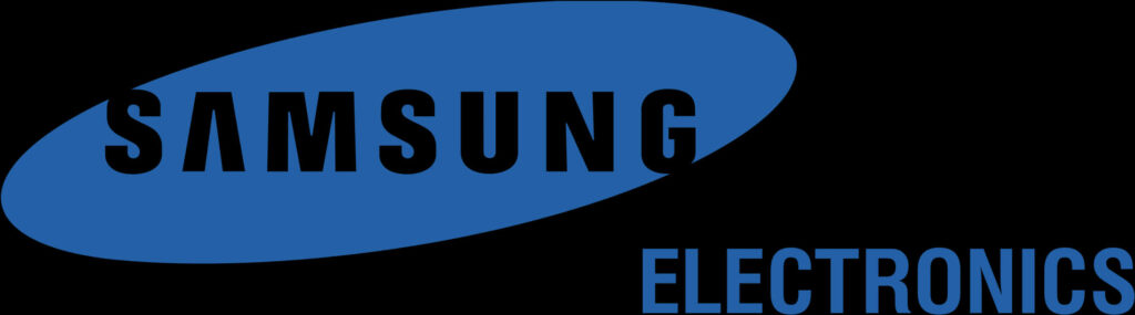 Samsung Electronics Logo Wallpaper: Bold Blue & Black Design