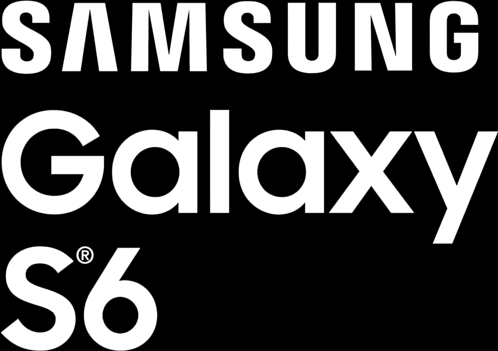 Minimalist Samsung Galaxy S6 Logo Wallpaper on Black Background