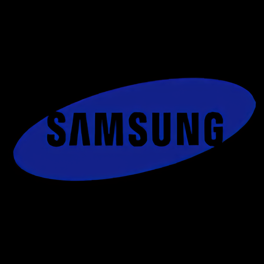 Samsung Logo Wallpaper: Bold Design on Black Background