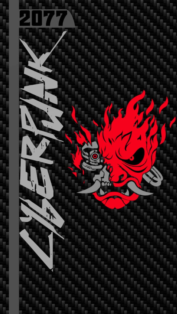 Samurai Demon: An Alluring Cyberpunk 2077 Poster for Android Devices Wallpaper