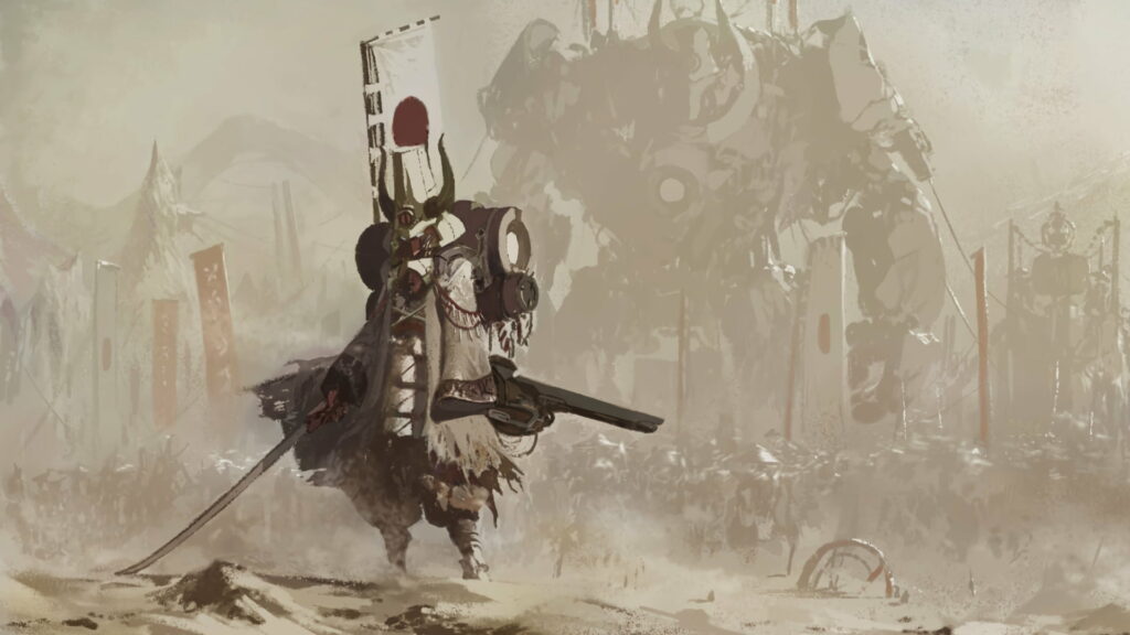 Samurai Mech: A Steampunk Fantasy Art Tribute to Japan's Katana Warriors - HD Wallpaper