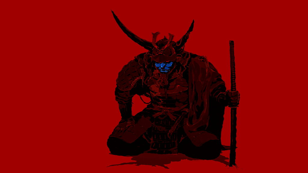 Scarlet Warrior: Unleashing the Samurai Spirit with a Deadly Sword in HD Wallpaper
