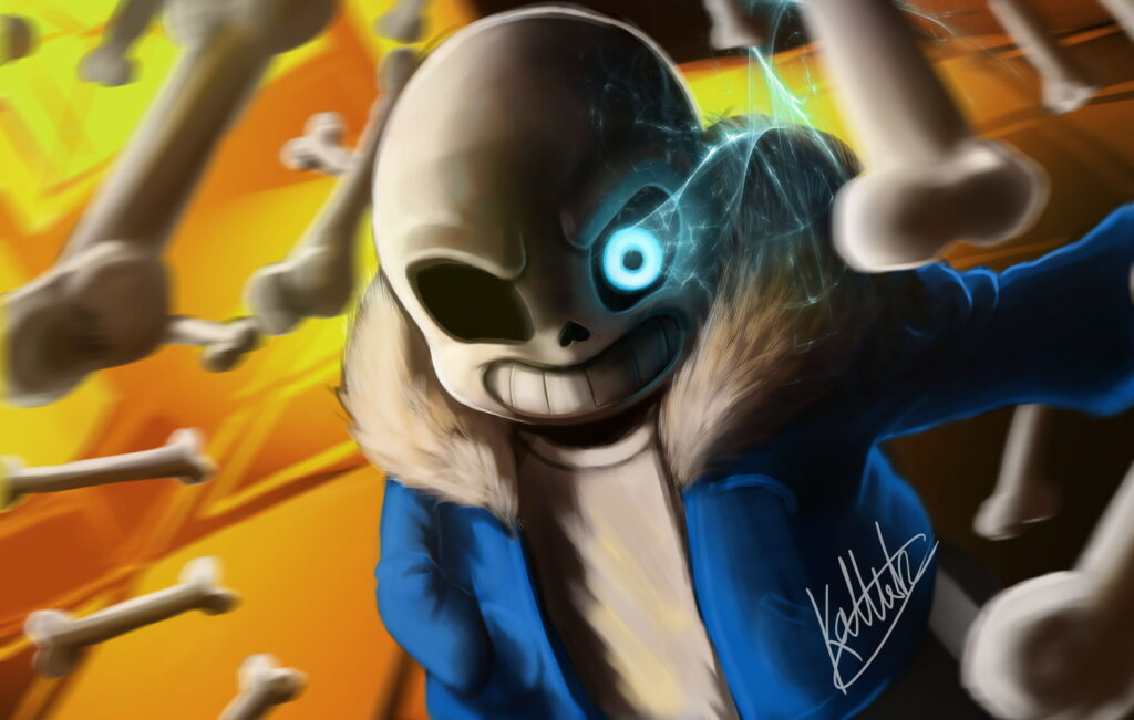 Unleash the Power of Sans in Your Gaming World with This QHD Undertale Wallpaper