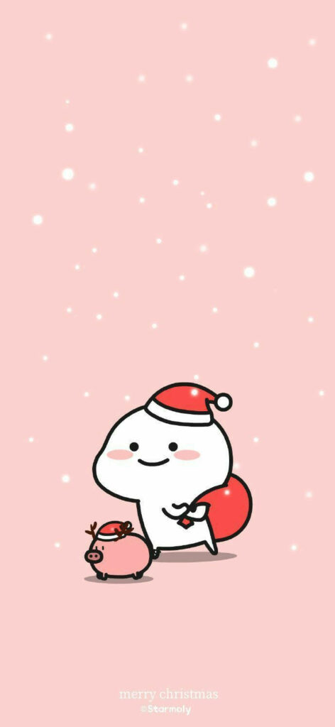 Pentol's Merry Christmas Journey: A Festive Piggy Adventure on a Frosty Christmas Eve! Wallpaper