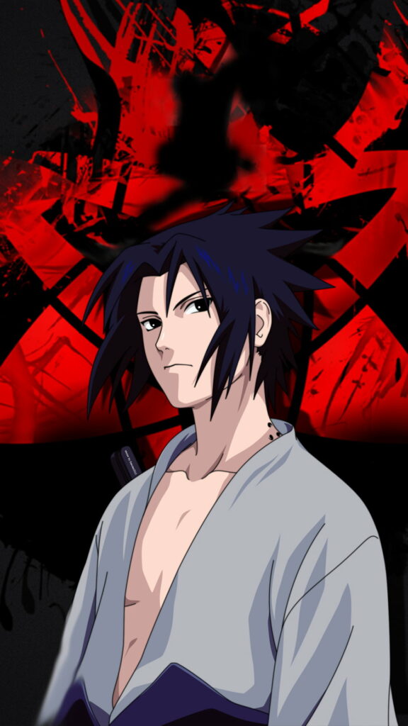 Naruto's Enigmatic Rival: Sasuke Uchiha's Stunning HD Phone Wallpaper