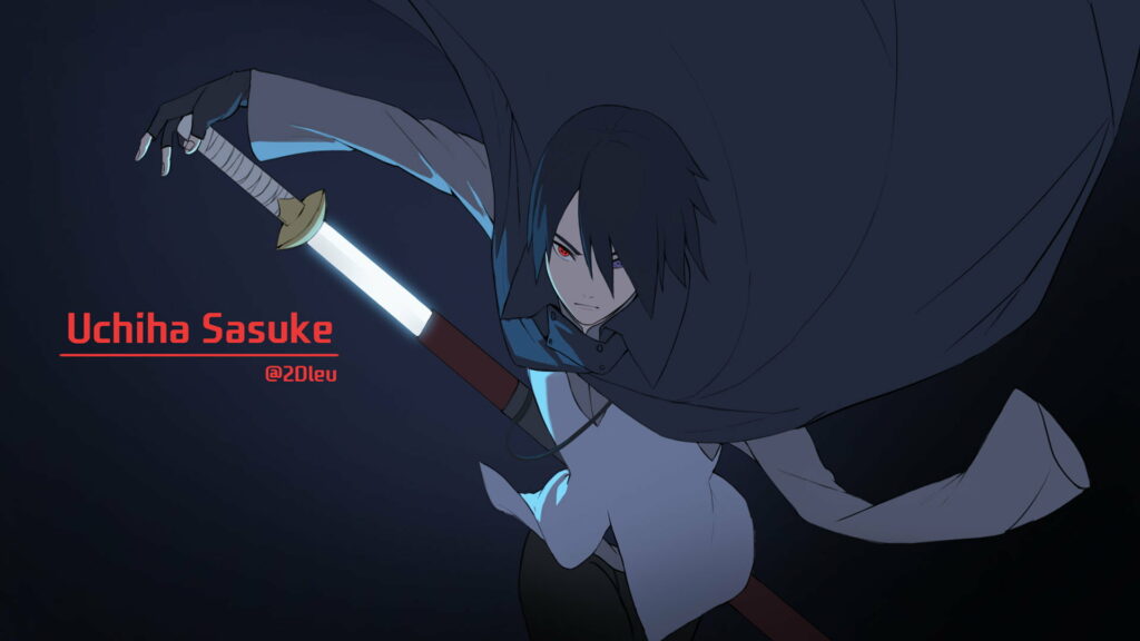 Rising Avenger: Captivating HD Wallpaper of Young Sasuke Uchiha from Naruto Anime