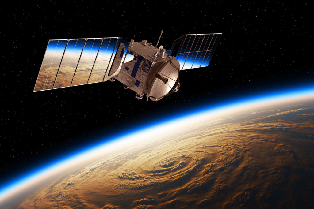 Satellite Captures Stunning Storm System Over Earth - Wallpaper Background