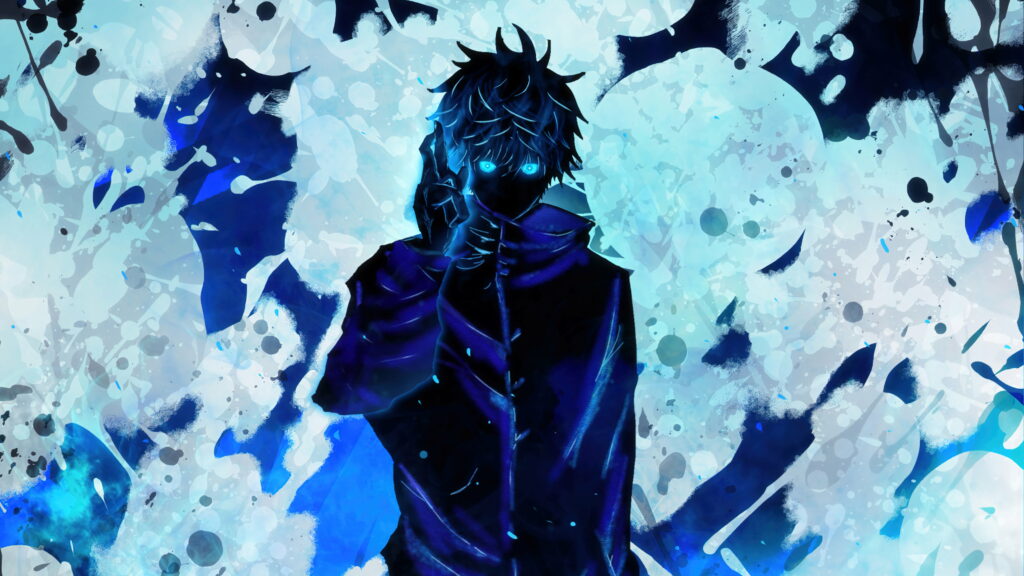 Radiance of Power: Satoru Gojo in Stunning 4K Wallpaper - A Boy's Anime Background