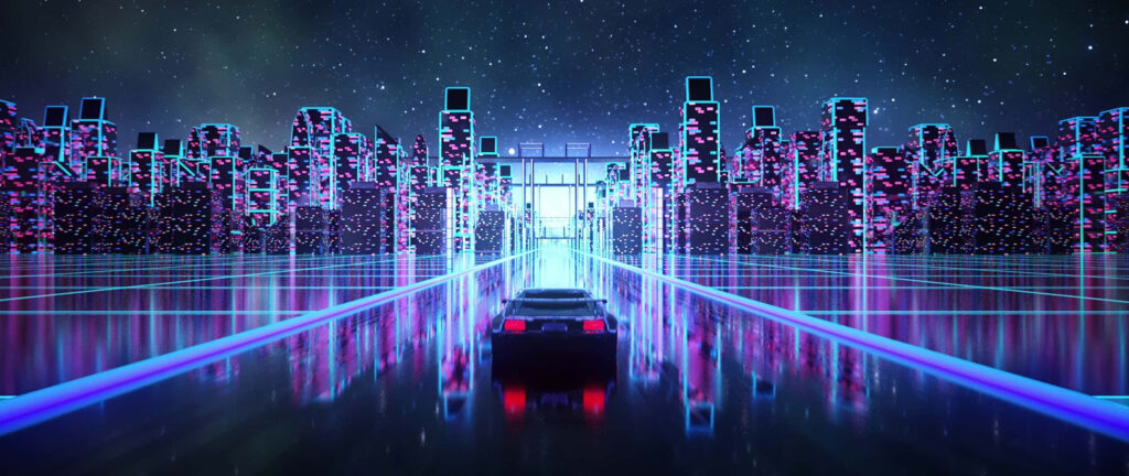 Mystic Illusions: A Dazzling Display of Luminous Abstract Neon Art Wallpaper