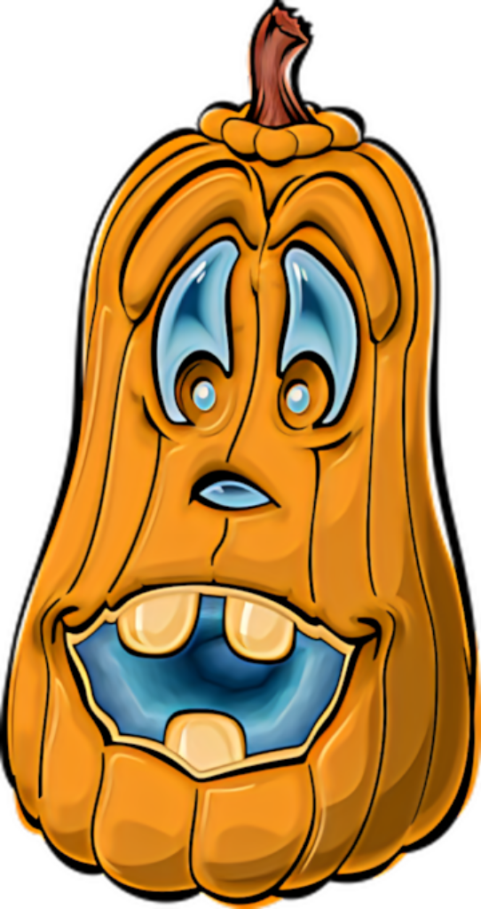 Humorous Scared Pumpkin Wallpaper - Spooky Halloween Vector Art