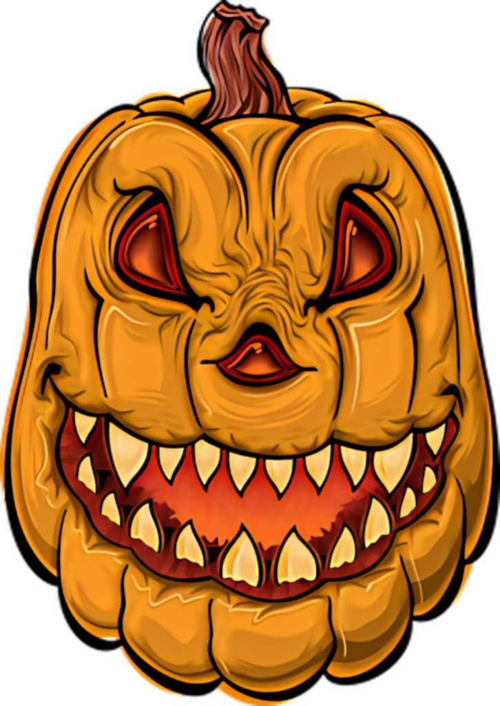 Eerie Jack-O'-Lantern Wallpaper: Scary Pumpkin Vector Illustration
