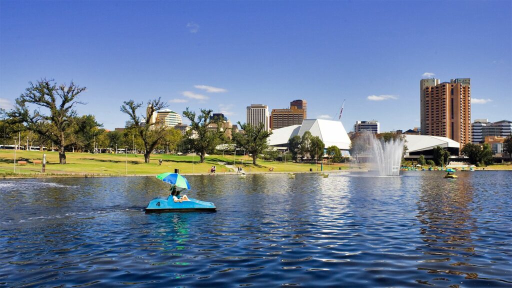 Vibrant Adelaide Wallpaper: Scenic Riverfront & City Architecture
