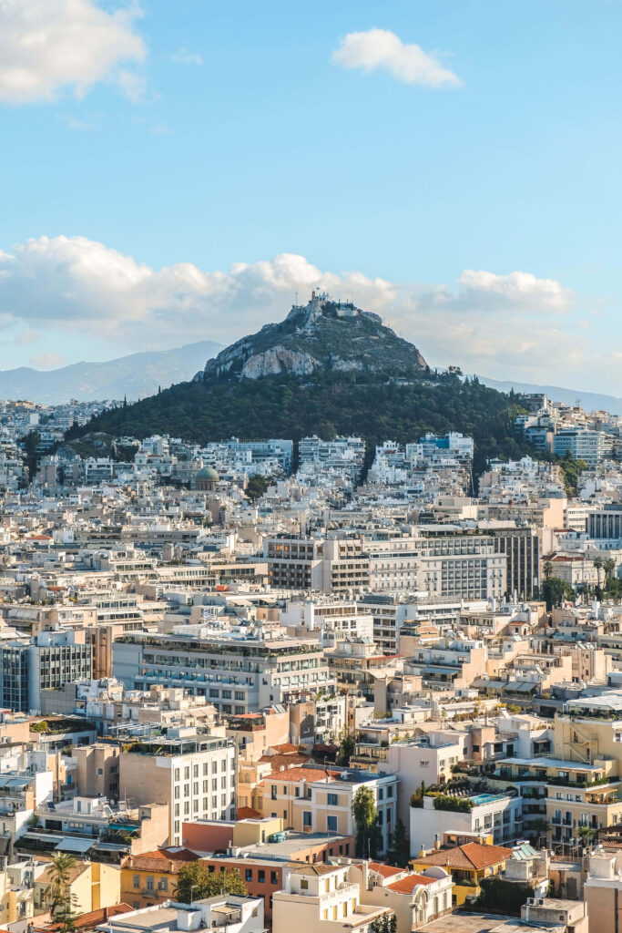 Stunning Mount Lycabettus Wallpaper: Athens Urban Landscape