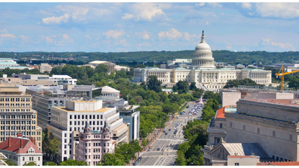 Scenic Washington, DC: Capitol Roads & Historic Cityscape Wallpaper
