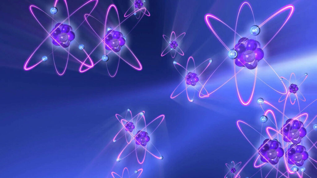 Science's Atomic Symphony: A Vibrant Aesthetic Composition Wallpaper