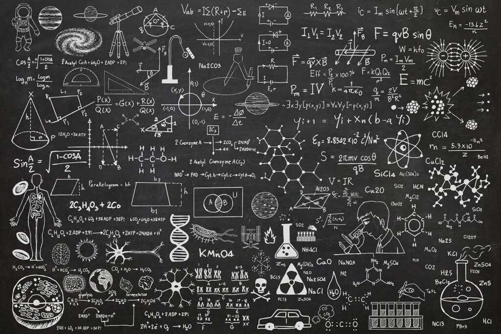 Equation Mastery: A Chalkboard's Tale - Background Photo Wallpaper