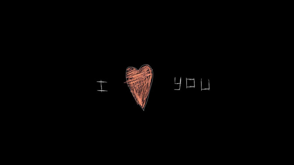 Scratchy Heartfelt Pfp Wallpaper with Rough Drawn Heart Design