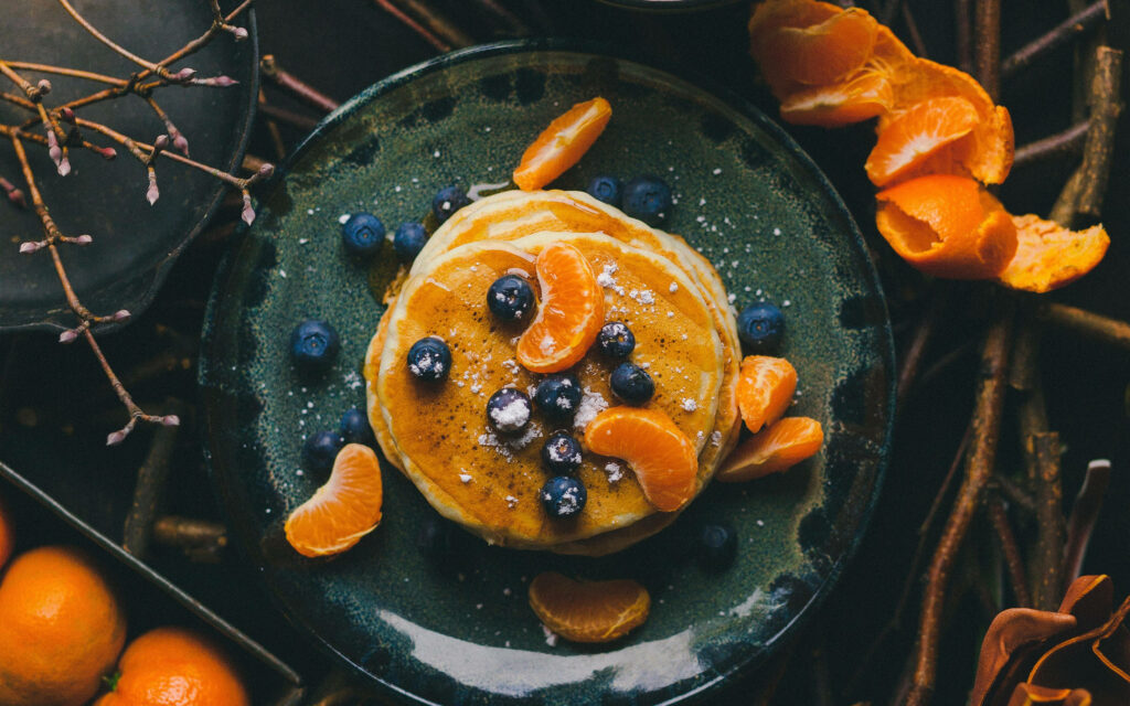 Pancake Paradise: Fresh Fruity Bliss on a Plate! Wallpaper