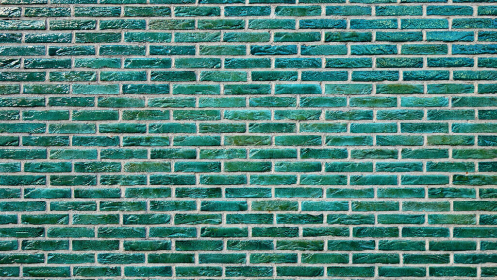 Serene Seaweed Oasis: Exquisite Bricks Complementing the Sea Green Hues Wallpaper