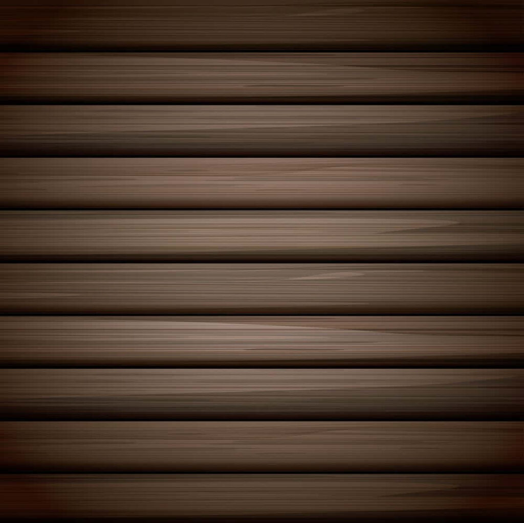 Horizontal Dark Brown Wooden Planks Vector - Rustic Wallpaper Background